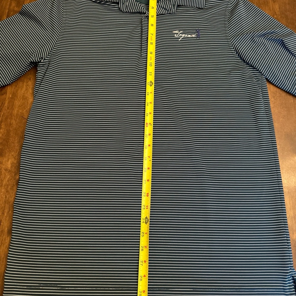 Bobby Jones x-h20 polo golf shirt logo the‎ legend green stripe golfing office - Picture 5 of 6